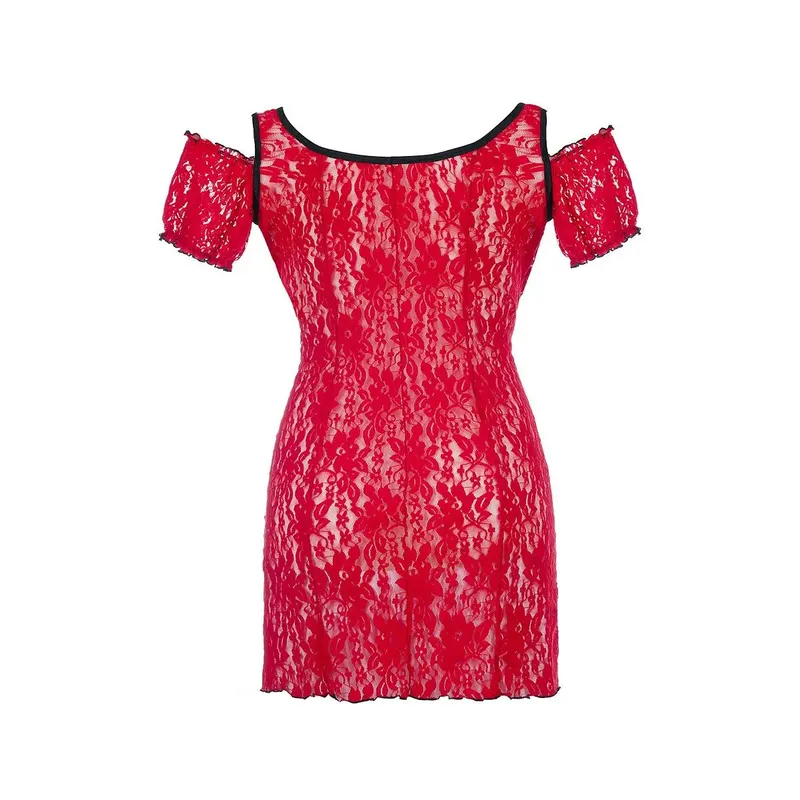 Chemise SB/1008 mit Halsband Sexy Base Kollektion rot von Andalea