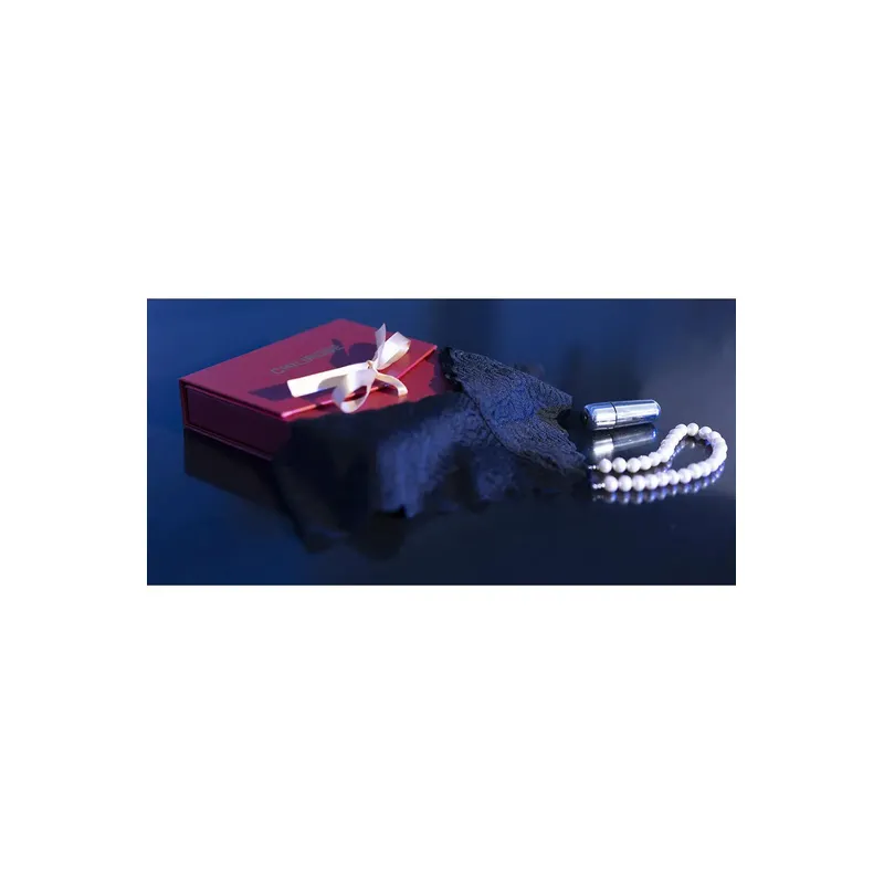 Perlenstring schwarz + Minivibrator CR4395 Größe: XL