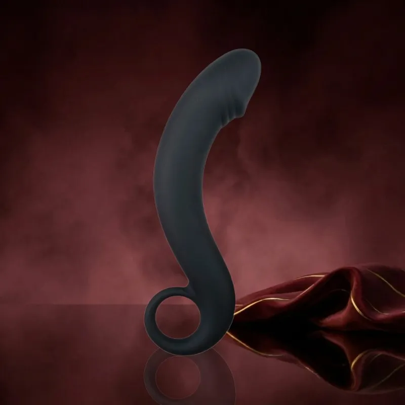 Schwarzer Prostata-Dildo aus Silikon