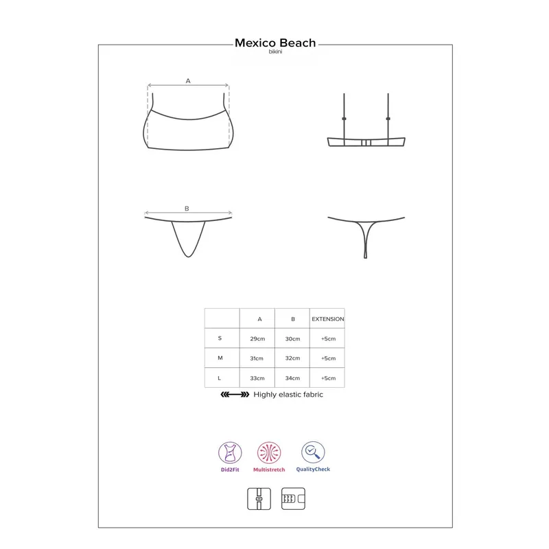 Bikini Mexico Beach coral - S