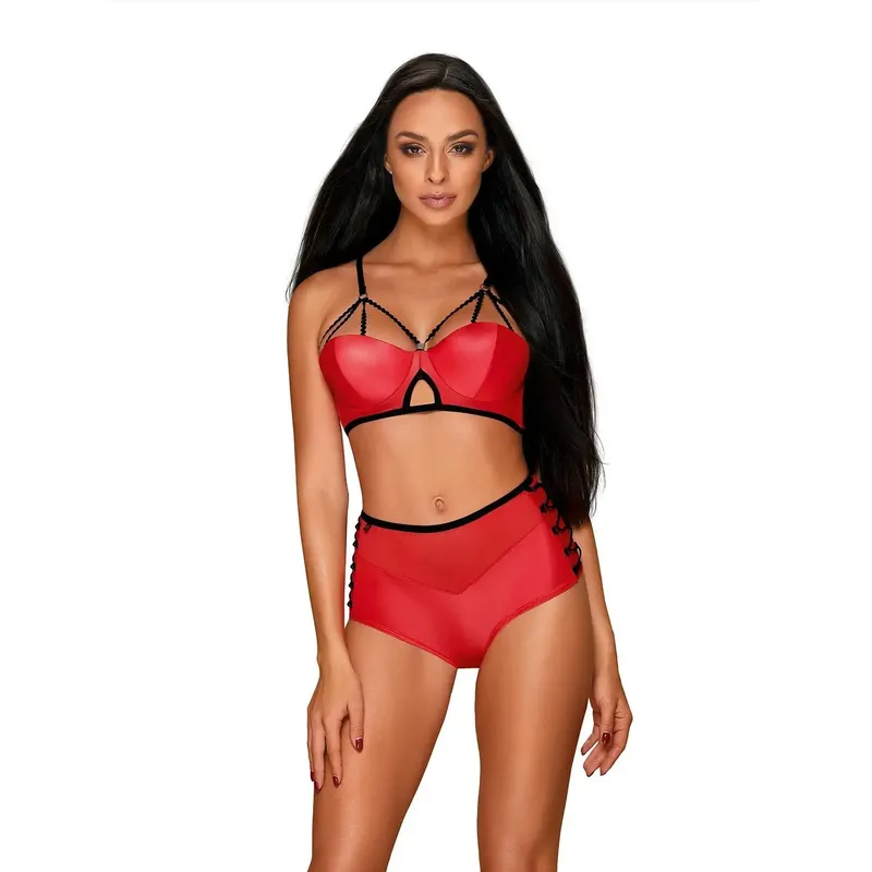 Leatheria Set rot Größe: L/XL
