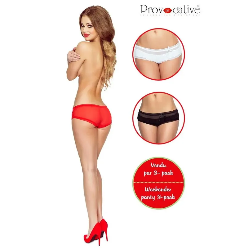 3er Pack Romance a Deux Shorty von Provocative