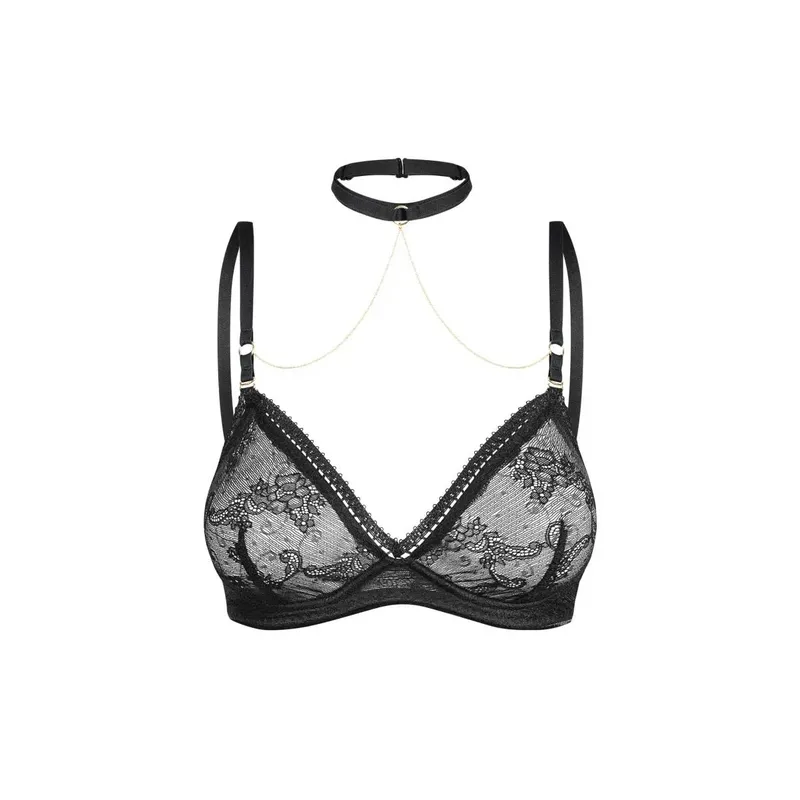 BH-Träger 2618 mit Halsband und goldenen Ketten - One Size