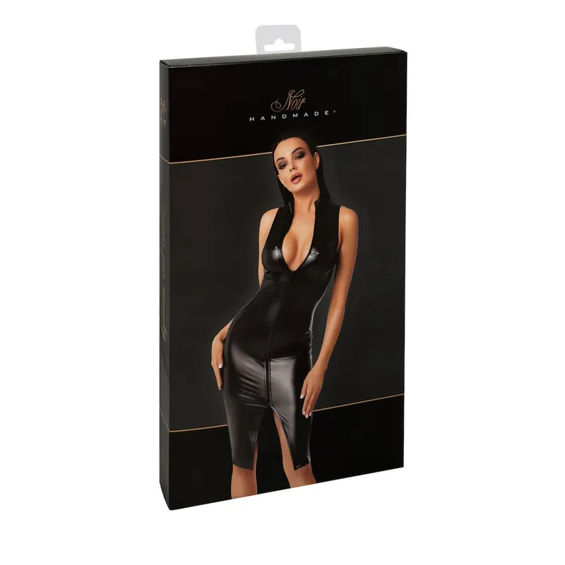 F337 halblanges Wetlook Kleid - 3XL