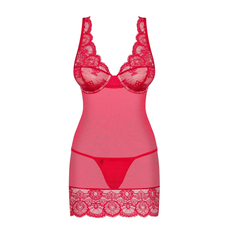 Chemise, Babydoll 853-CHE-3 rot - S/M