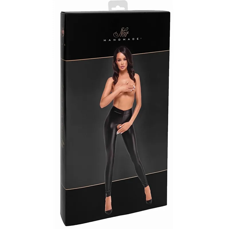 Wetlook Leggings F304 ouvert - 3XL