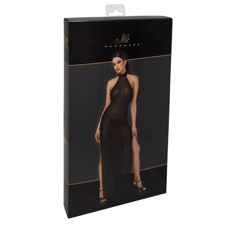 Langes Kleid F372 Onyx Twin-slit - 3XL