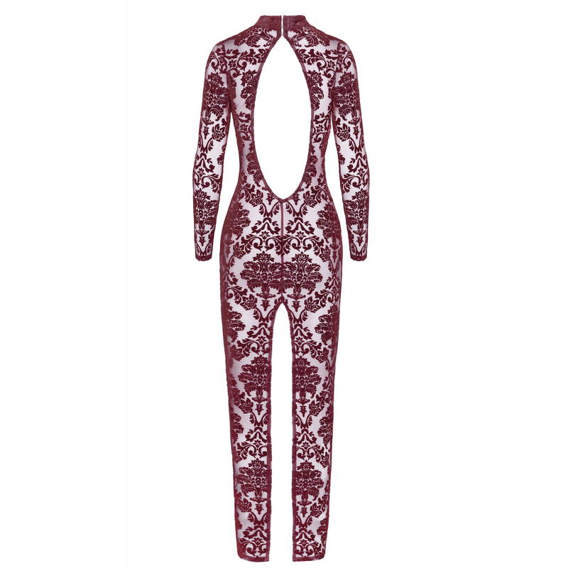 Langes Flockkleid F383 Kink Royal rot - 3XL