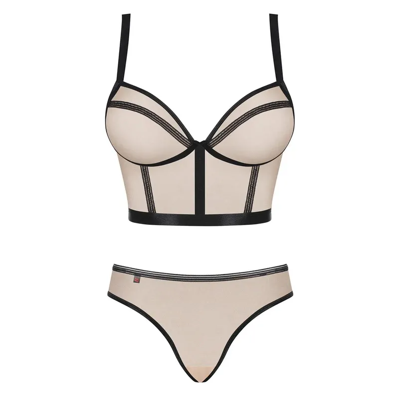 Nudelia Top & Panties nude Größe: S/M