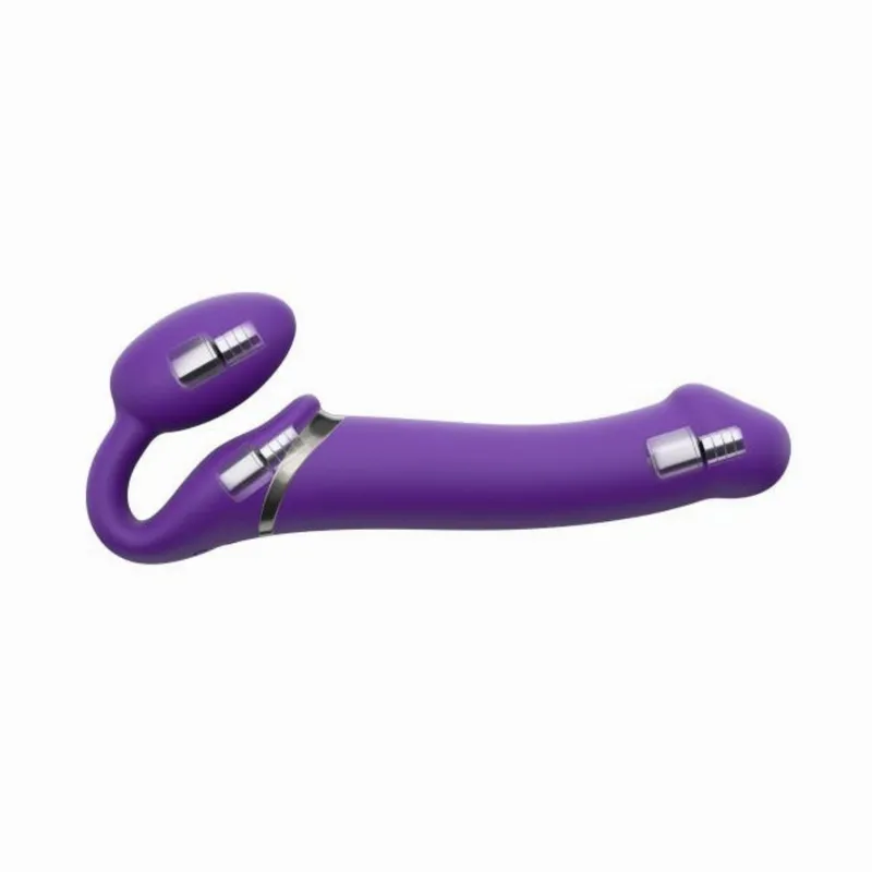 Strap On Me - Strapless Vibrerender Vorbind Dildo - Maat M - Paars
