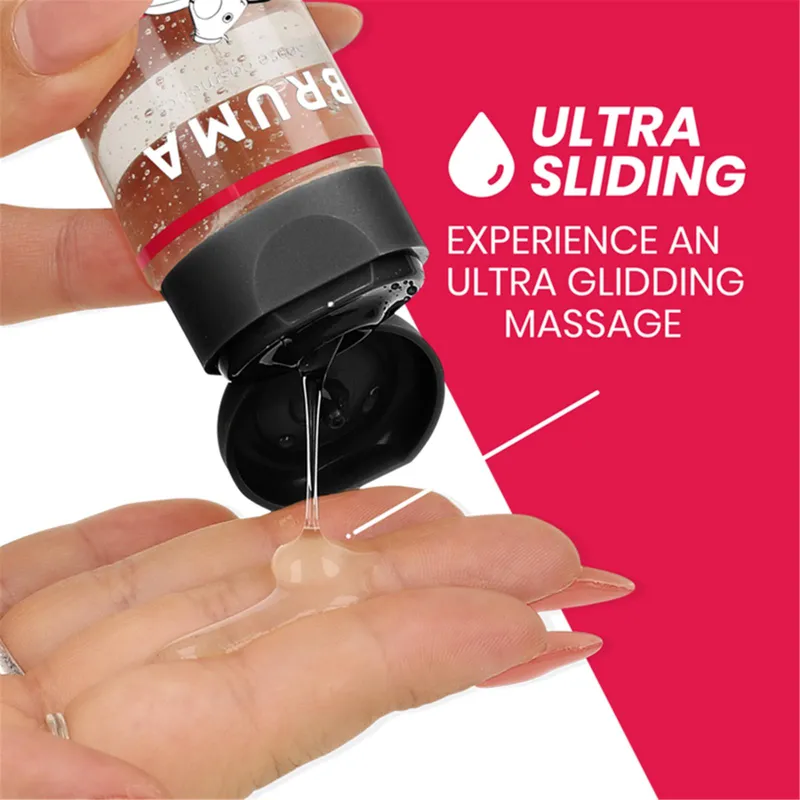 Bruma Premium Massageöl mit Wärmeeffekt Erdbeer Geschmack 3 In 1 - 100 ml