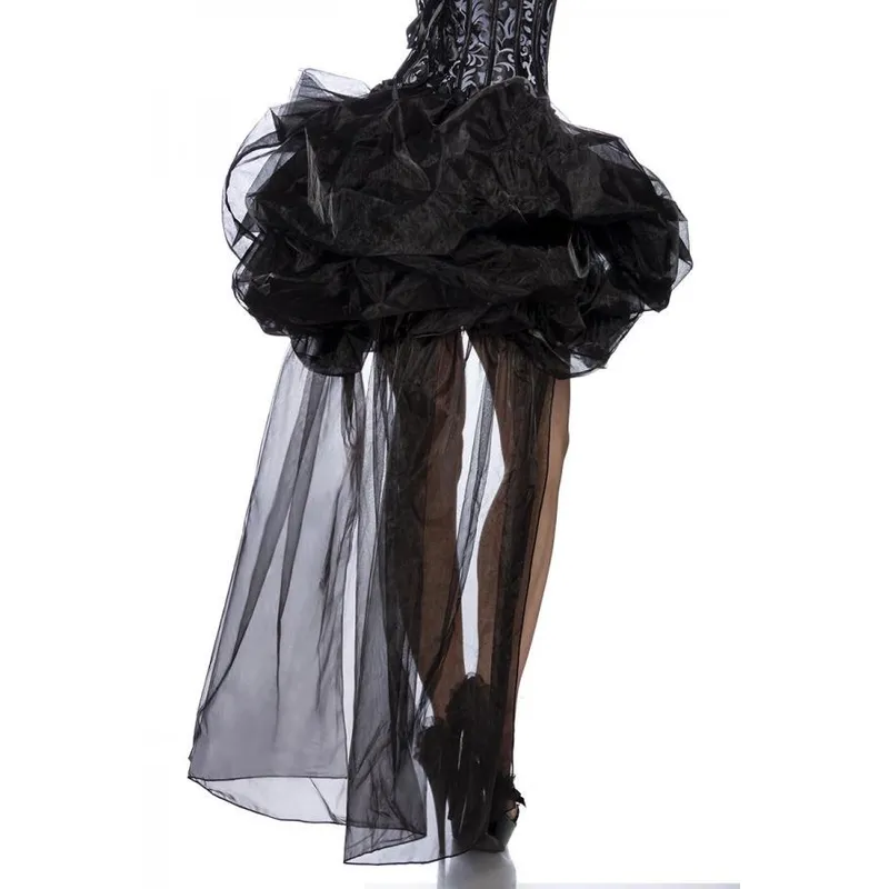 Ballon-Rock aus Organza schwarz S/M