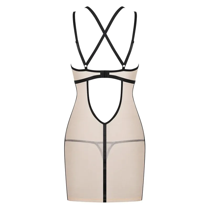 Chemise Nudelia mit String nude - S/M