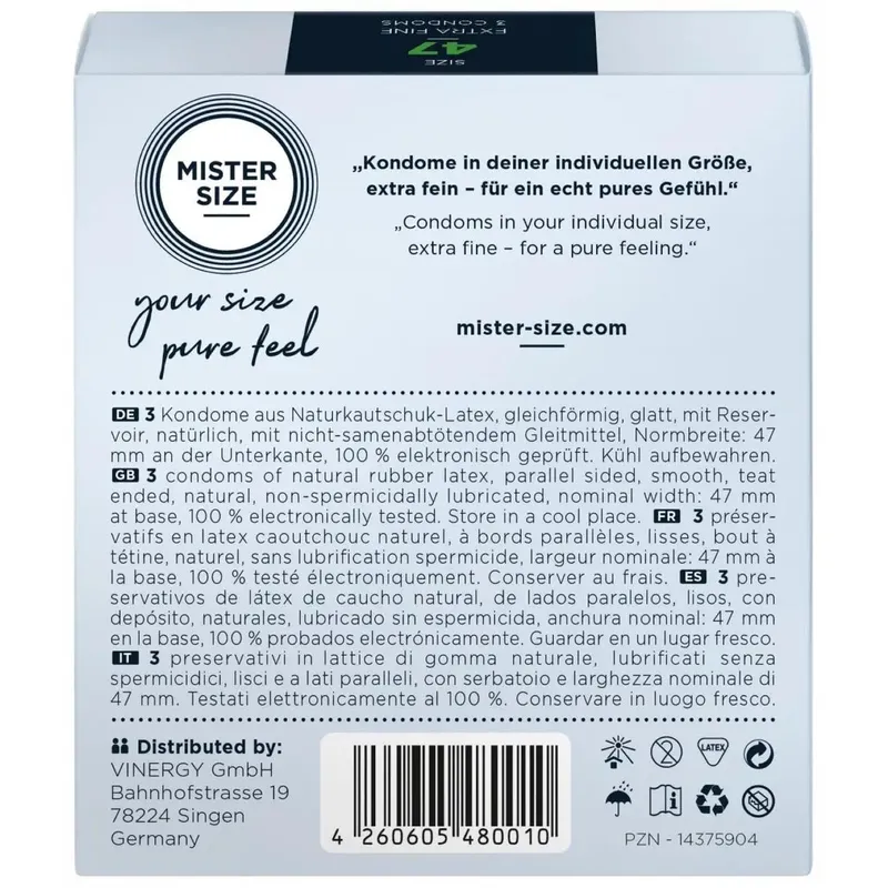 MISTER.SIZE 47 mm Kondome 3 Stück