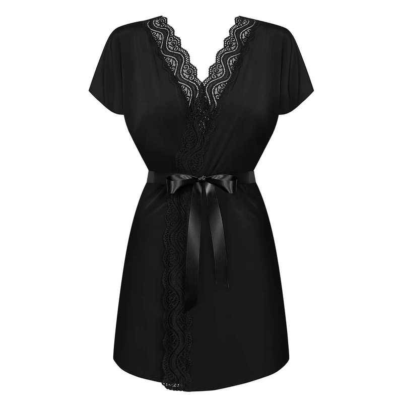 Diyosa Peignoir schwarz Größe: L/XL