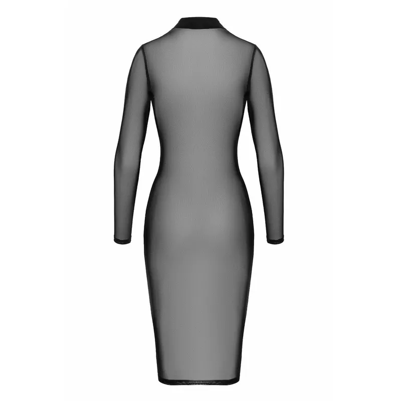 F347 halblanges Kleid aus feinem Netz - 3XL
