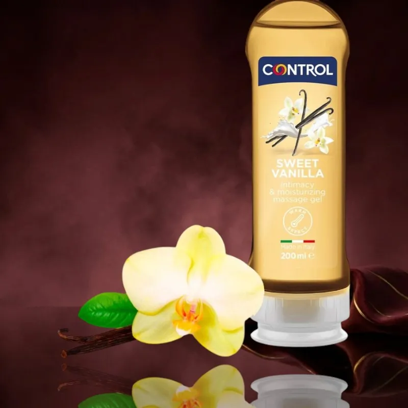 Control 2 in 1 feuchtigkeitsspendendes Massagegel Madagascar Süße - 200 ml