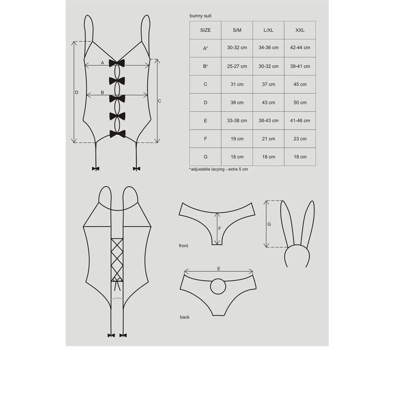 Bunny Suit pink Größe: S/M