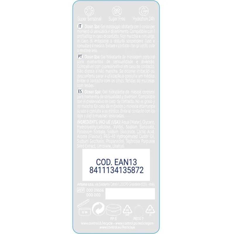 Control 2 in 1 Massage & Vergnügen Mittelmeer - 200 ml