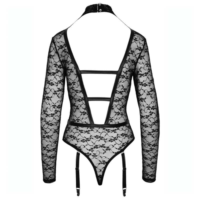 Body mit Riemen - Schwarz Größe XL