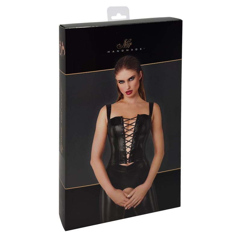 Lace-Up Corset Top F365 schwarz - 2XL