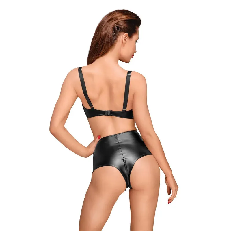 Powerwetlook High-waist Shorts F176 - L
