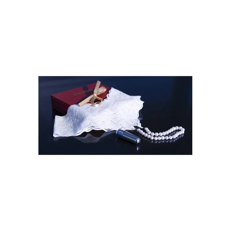 Perlenstring weiß + Minivibrator CR4395 Größe: S