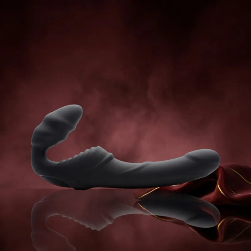 Slim Rider Strapless Strap-on Vibrator - Schwarz