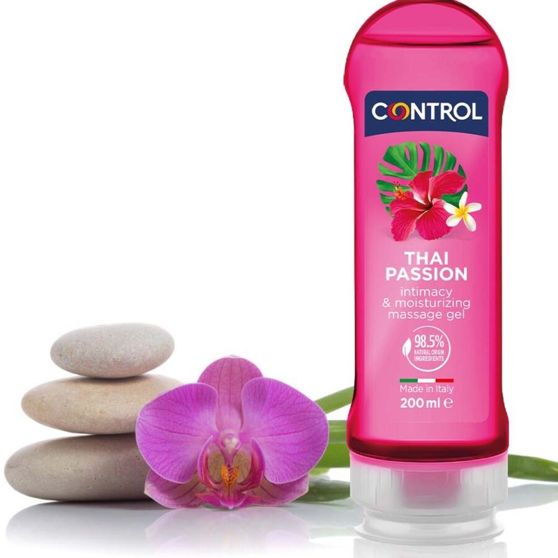 Control 2 in 1 feuchtigkeitsspendendes Massagegel Thai Passion - 200 ml