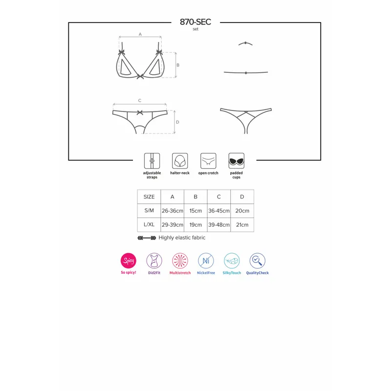 870-SEC-3 Set rot Größe: L/XL