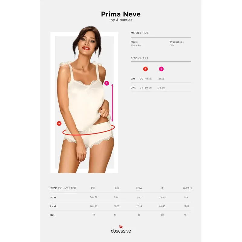 Prima Neve Top & Panties Größe: S/M