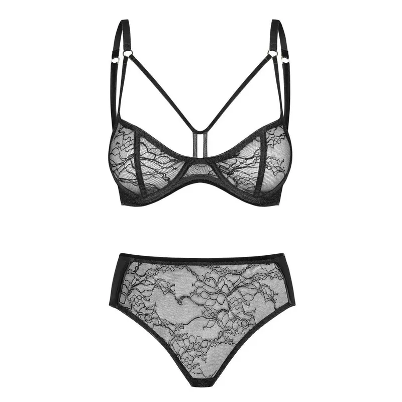 080918 Set aus Balconette Bügel-BH und Panty - XL (BH 75E/80D & Panty 42)