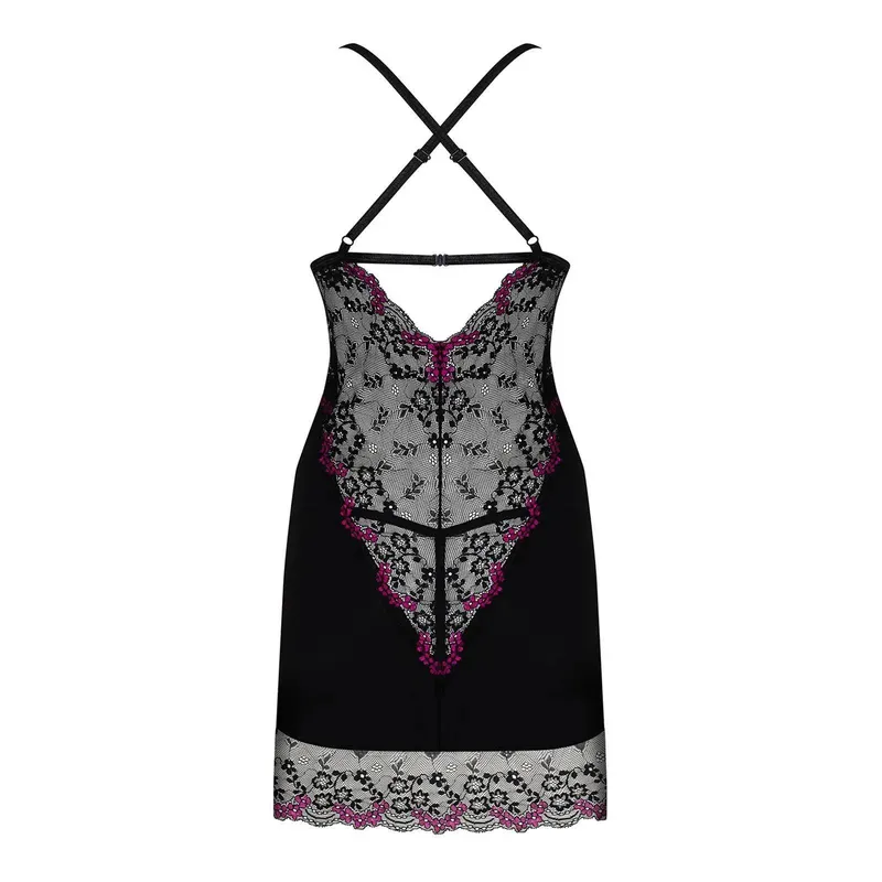 Chemise Vanessme mit String schwarz - 2XL