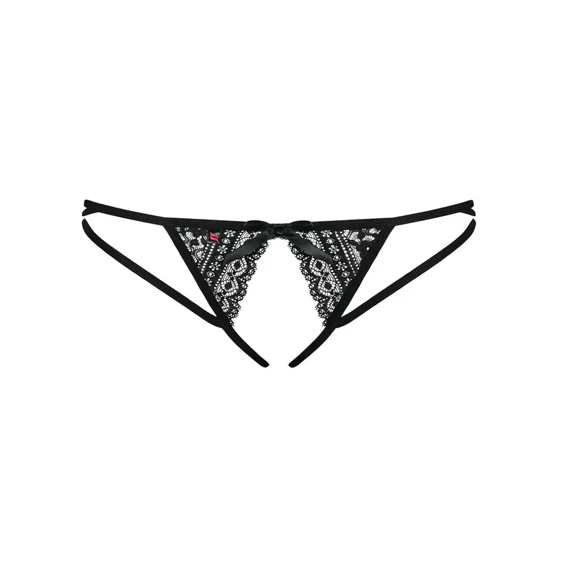 Picantina Crotchless Thong schwarz Größe: S/M