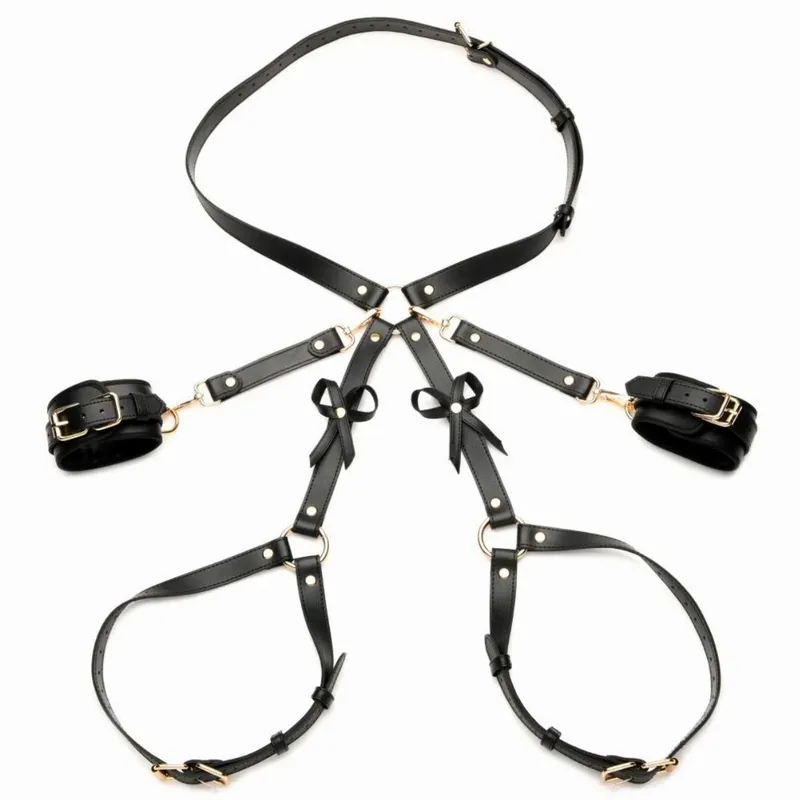 Bondage Harness mit Schleifen - Schwarz