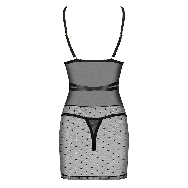 Chemise Bowessa mit String schwarz - L/XL