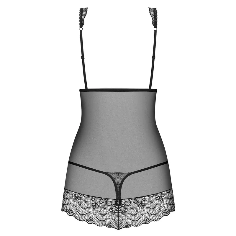 Chemise und String Firella schwarz - S/M