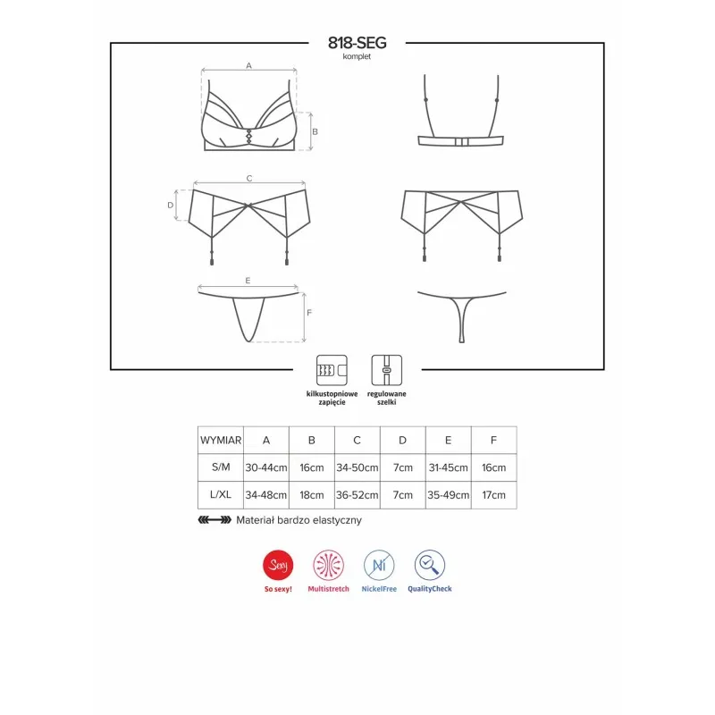 818-SEG-1 Set schwarz Größe: S/M
