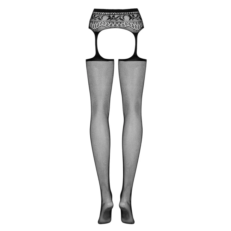 Garter Stockings S307 schwarz Größe: S-L