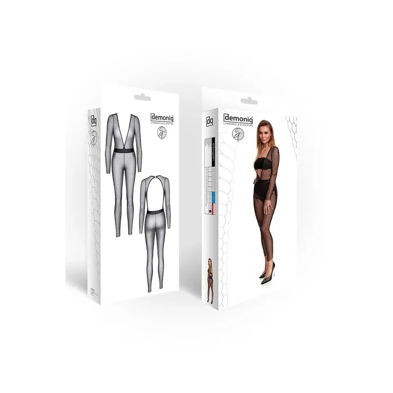 Schwarz/silbernes Jumpsuit STEdvige001 - XXL