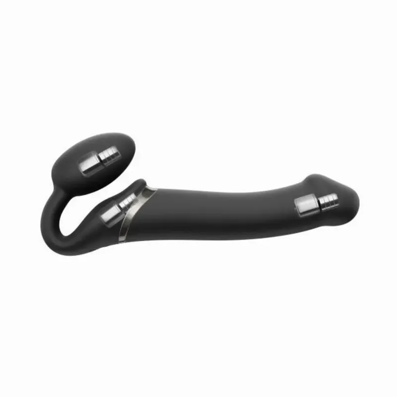 Strap On Me - Strapless Vibrerende Voorbind Dildo - Maat L - Zwart