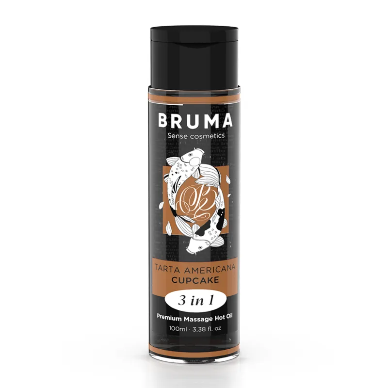 Bruma Premium Massageöl mit Wärmeeffekt Cupcake Geschmack 3 In 1 - 100 ml