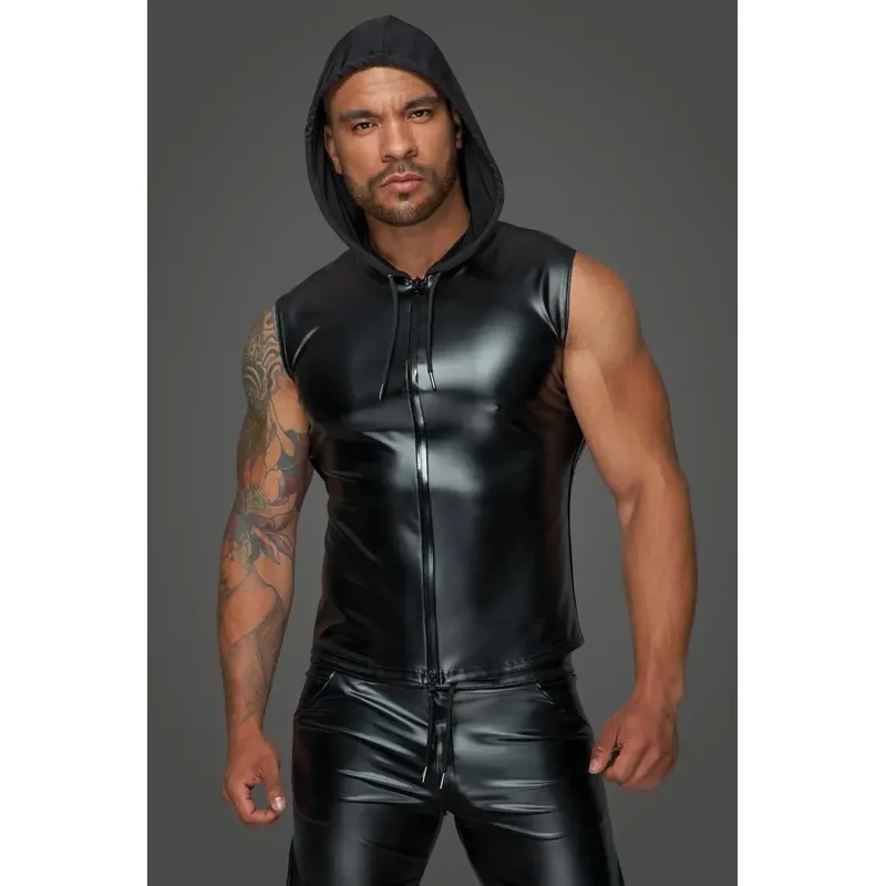 Kapuzenshirt mit Zwei-Wege Zipper H062 schwarz - 3XL