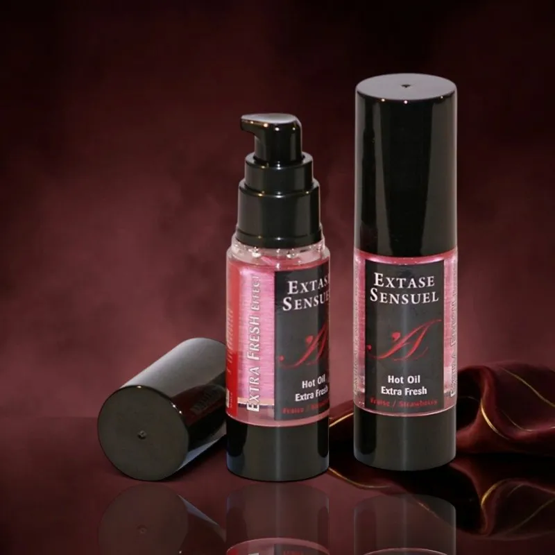 Extase Sensual Massageöl mit extra frischem Erdbeer Effekt - 30 ml