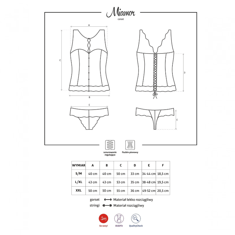 Miamor Corsage rubin Größe: L/XL