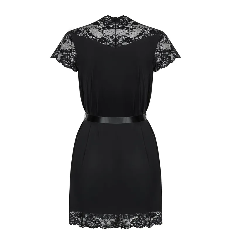 810-PEI-1 Peignoir schwarz Größe: S/M