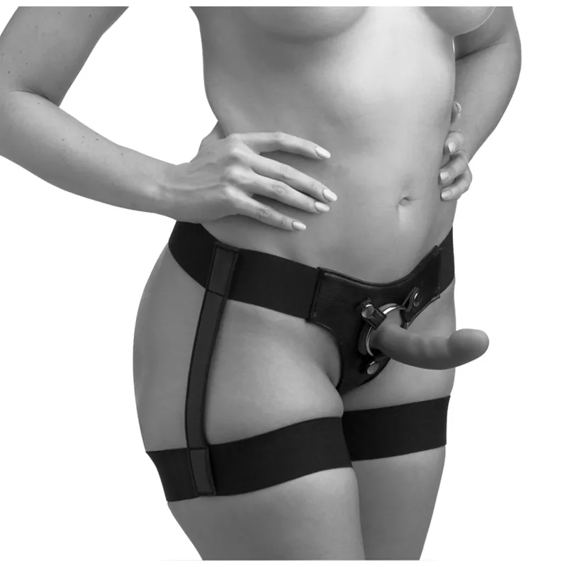 Strap-on Harness in Schwarz im Straps-Look