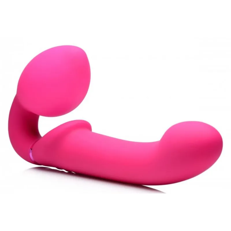 G-Pulse Vibrierender halterloser Dildo mit Fernbedienung - Rosa