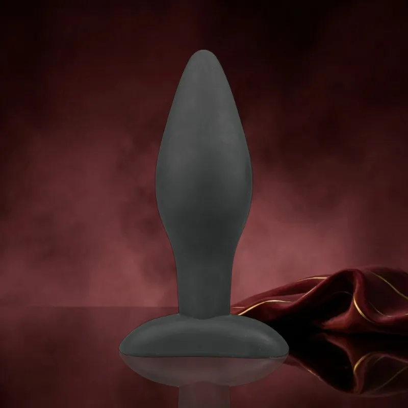 Großer schwarzer Silikon-Analplug