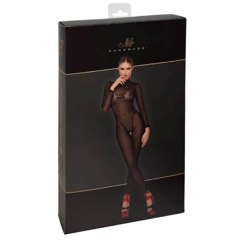 Troublemaker Catsuit F387 schwarz - 3XL